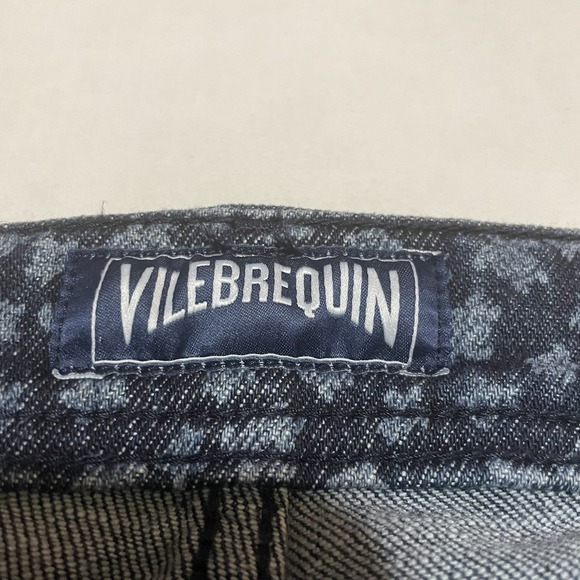 VILEBREQUIN Button Fly Trousers Italy Mens Size 36 X 36 Slim Straight AOP Navy - Picture 5 of 10